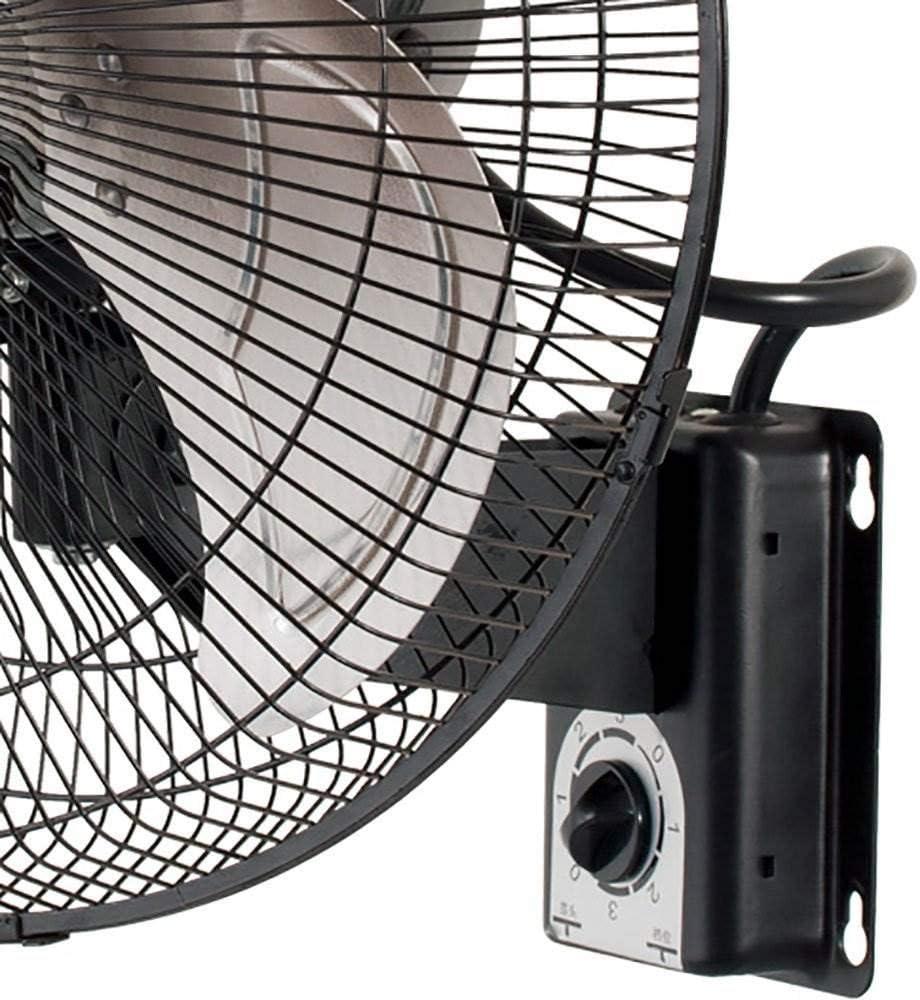 Active Air Speed Heavy-Duty Industrial Metal Wall Mountable Oscillating Quiet Tilting Fan