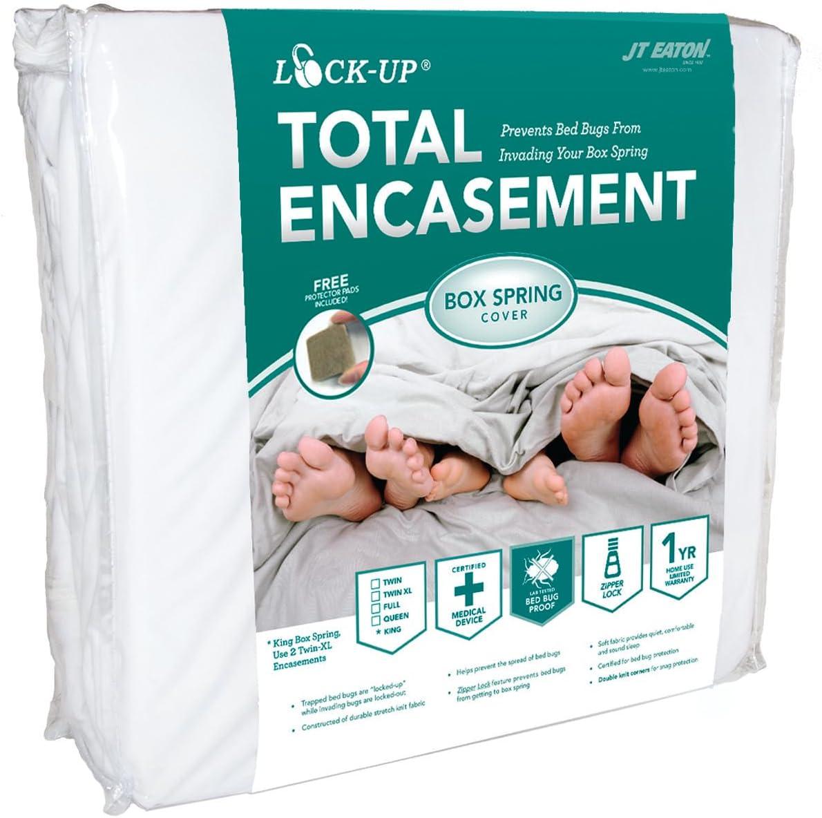 JT Eaton Lock-up Full Bed Bug Box Spring Encasement - For Full Size Beds