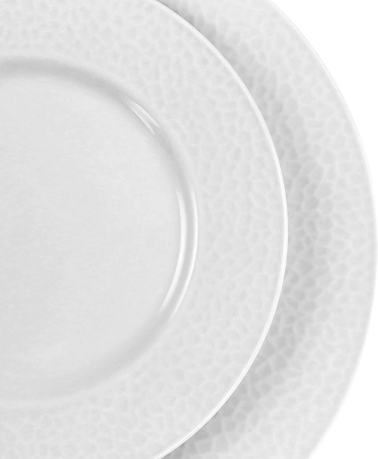 Jasmine White Porcelain 16-Piece Dinnerware Set