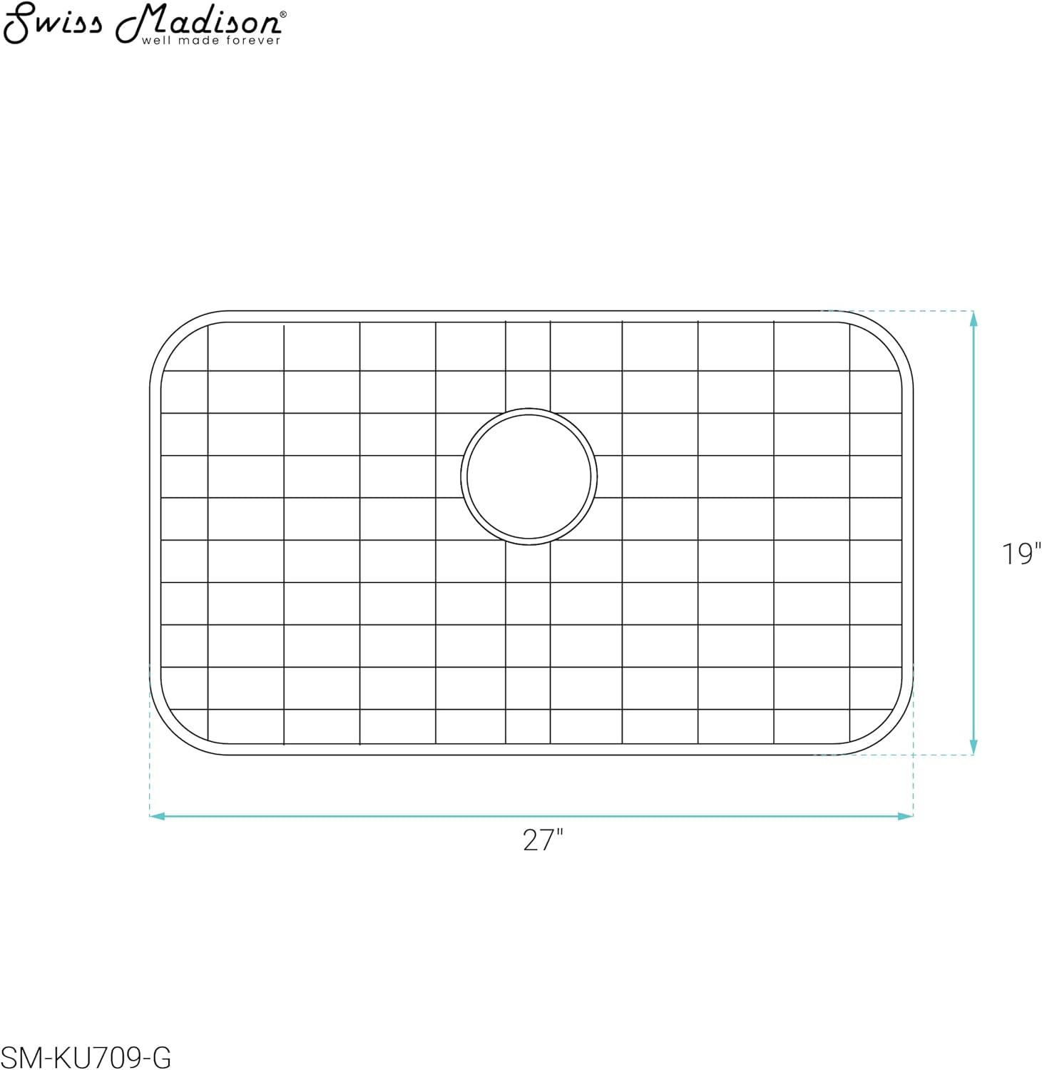 Swiss Madison SM-KU709-G Swiss Madison Stainless Steel, Undermount Kitchen Sink Grid for 27 x 19 Sinks