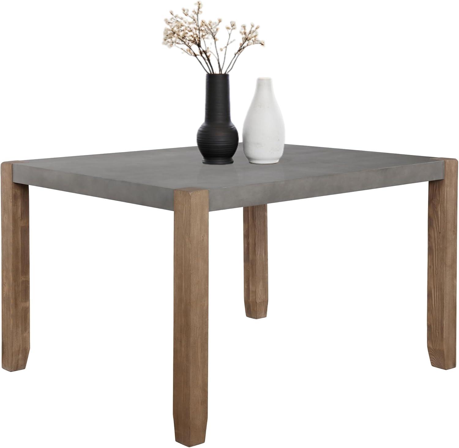 Alaterre Newport 30"H Faux Concrete and Wood Loft Dining Table