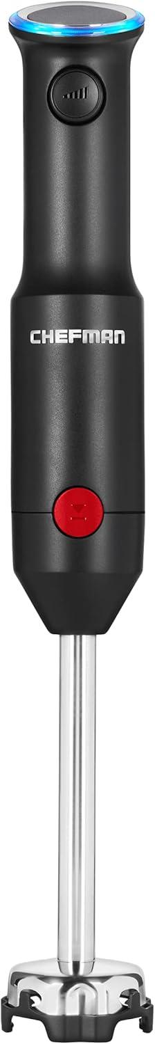 Chefman Cordless Handheld Immersion Blender, Variable Speed, Stainless-Steel Blade, Black