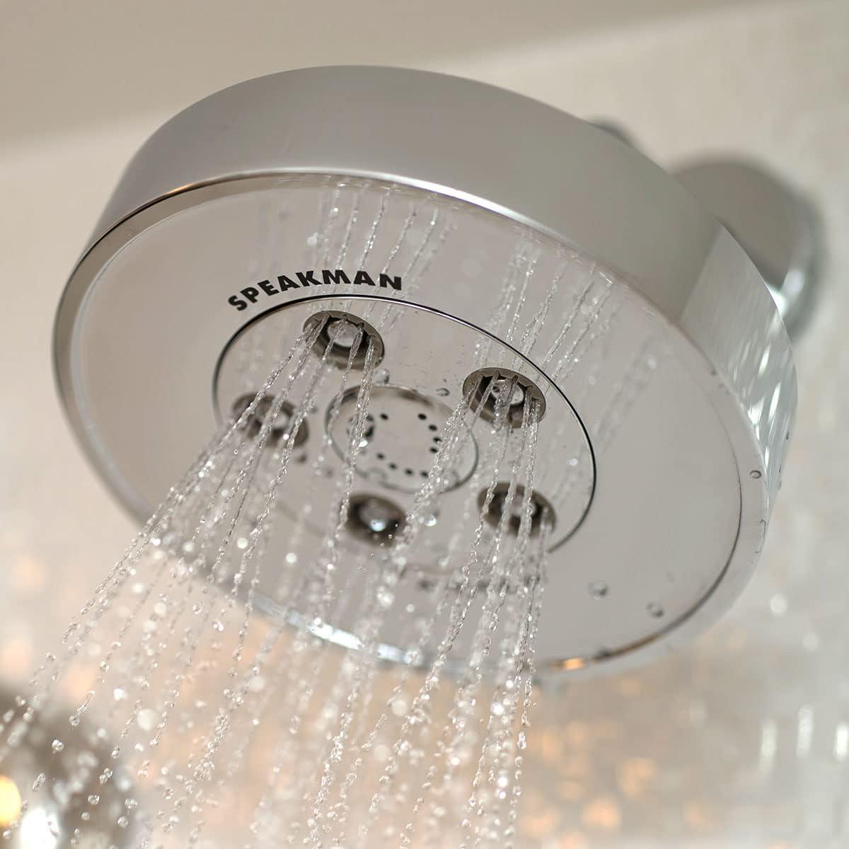 Brushed Nickel Multi-Function Wall Mounted Shower Head