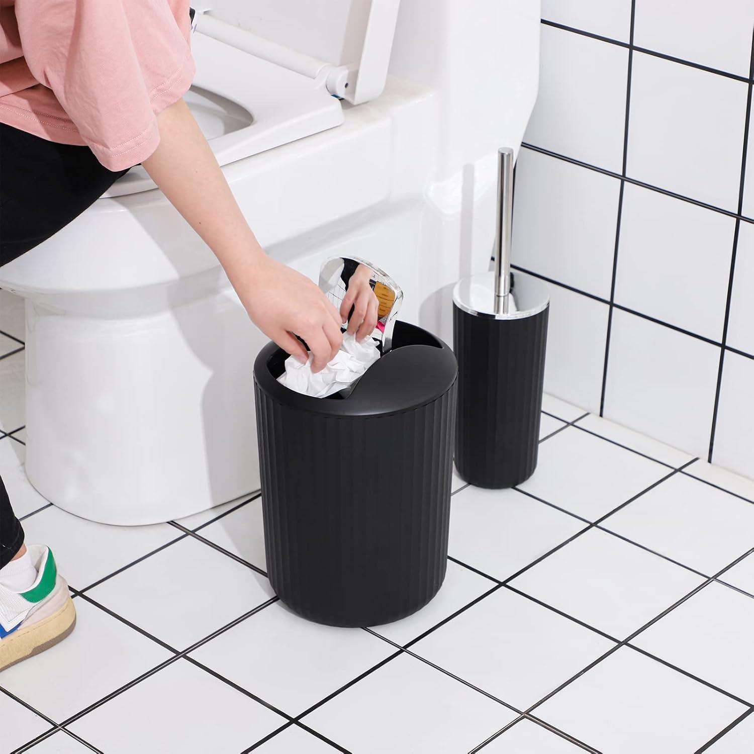 Wharick Bathroom Accessories Set,8 Pcs Bathroom Accessory Kit, Soap Dispenser, Soap Dish, Toothbrush Holder, Toothbrush Cup Tray, Modern Bathroom Decor