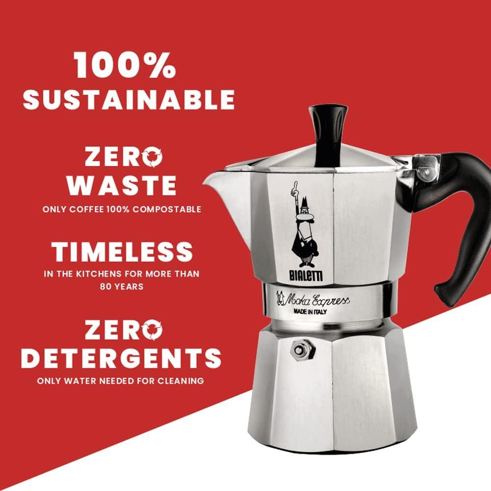 Bialetti ® Moka Aluminum 3-Cup Espresso Maker