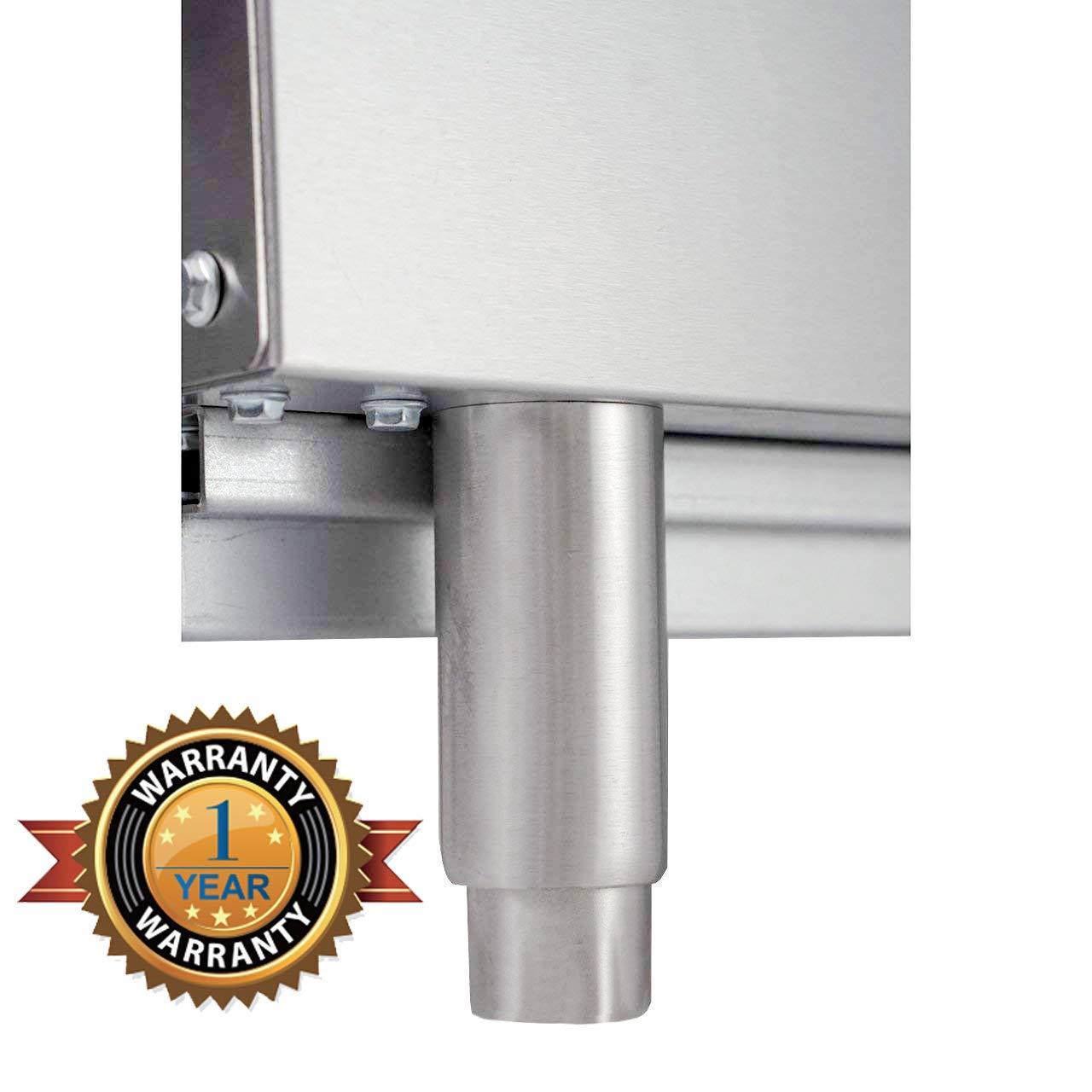 Stainless Steel Countertop Single Stock Pot Stove with Knob Controls