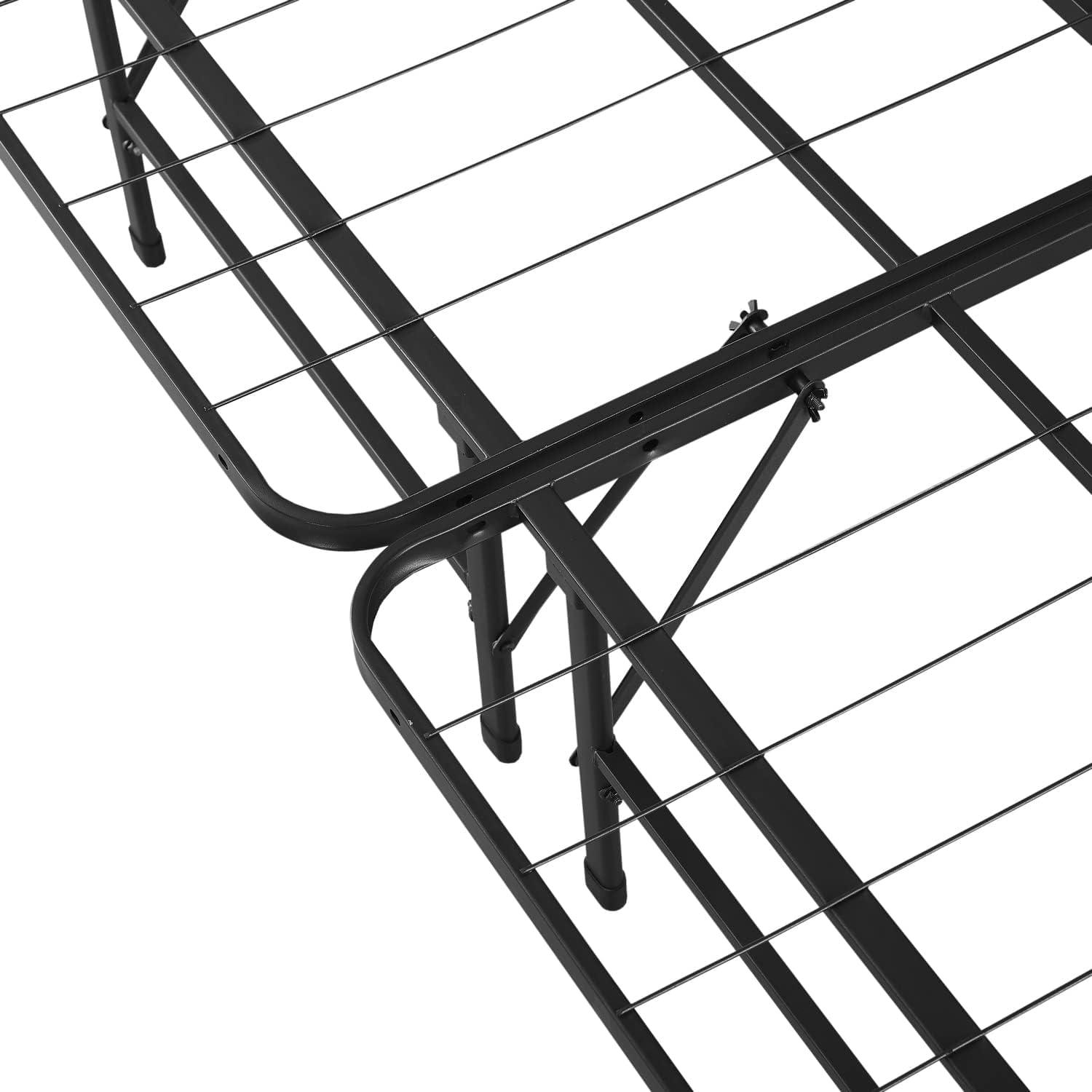 Alwyn Home Muscoy 14" Foldable Steel Bed Frame, No Box Spring Needed, Underbed Storage , Easy Assembly