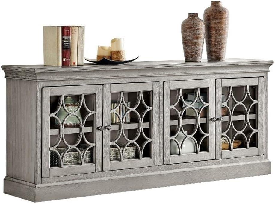 72" Rustic Four Door Tv Console Fully Assembled For Tvs Up To 70" - Martin Furniture