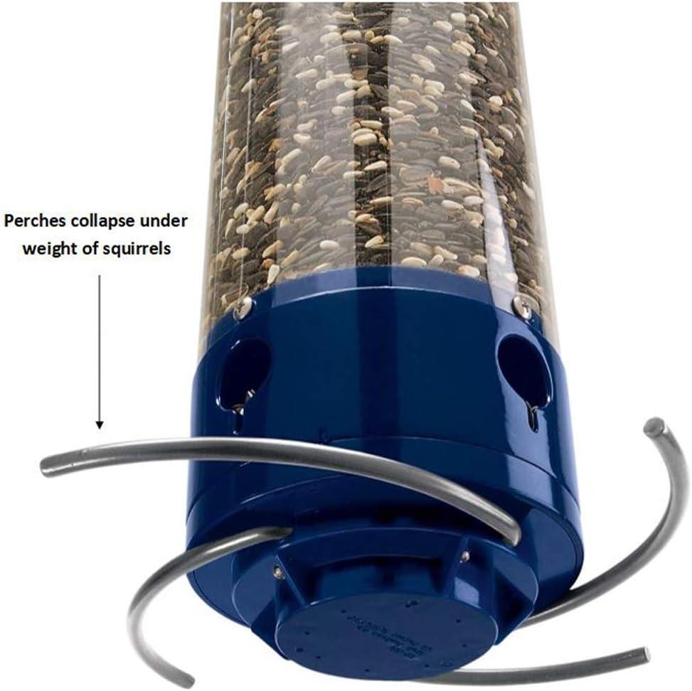 Droll Yankees Whipper Bird Feeder, Wild Bird, 5 lb Polycarbonate Tube 4 ports, 8.75"L x 8.75"W x 28"H
