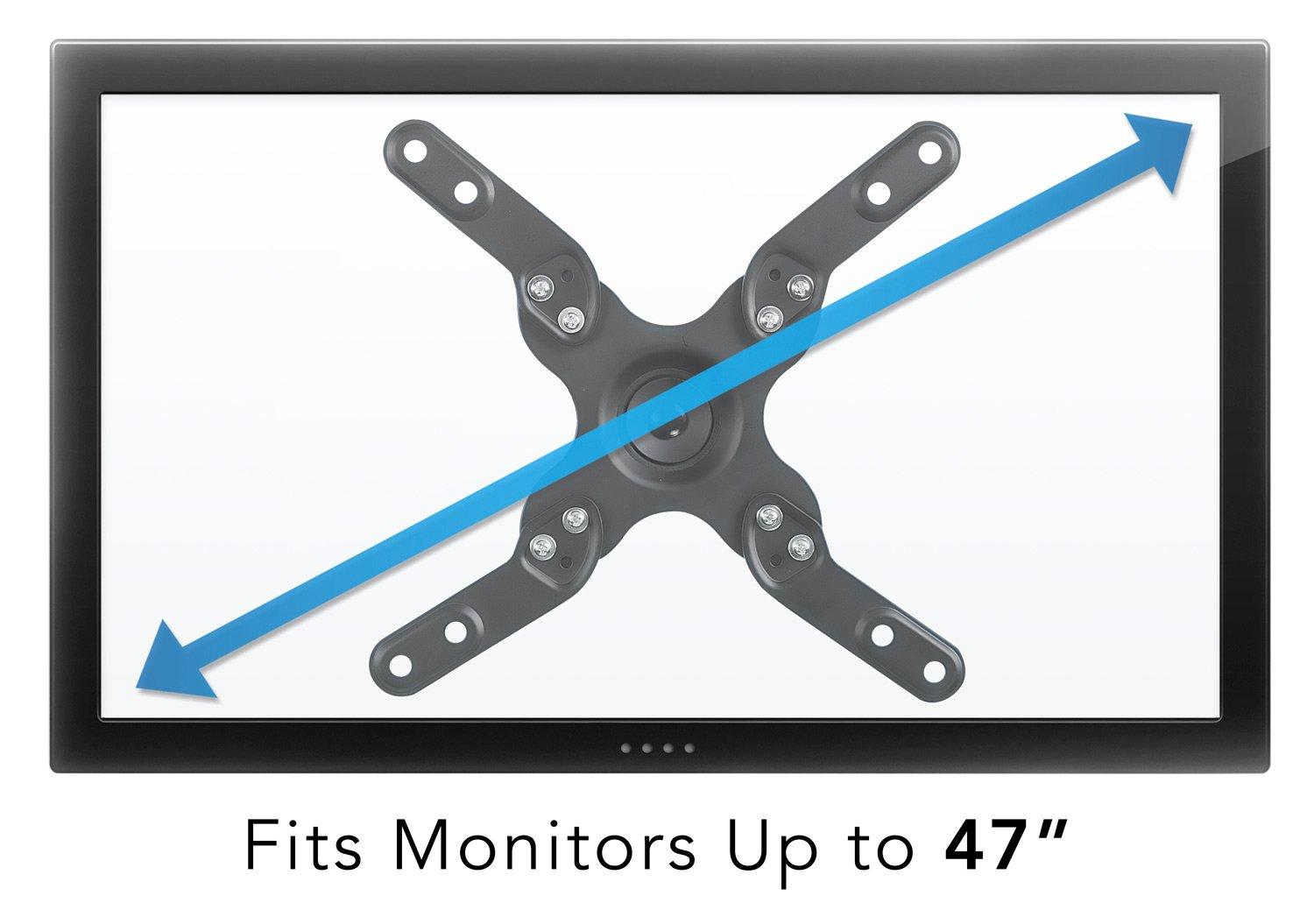 Mount-it Mount-It! Full Motion TV Wall Mount Bracket w/ 15" Extension Articulating Tilt Arm | Fits 17-47 in.