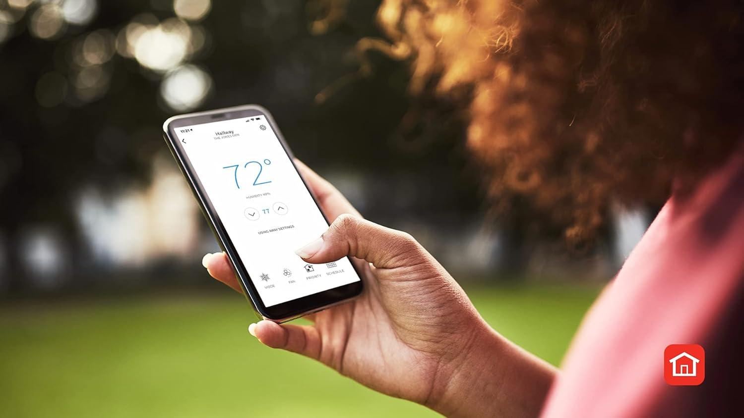 Honeywell Home T5 Smart Touchscreen Thermostat Black - Sleek Design and User-Friendly-