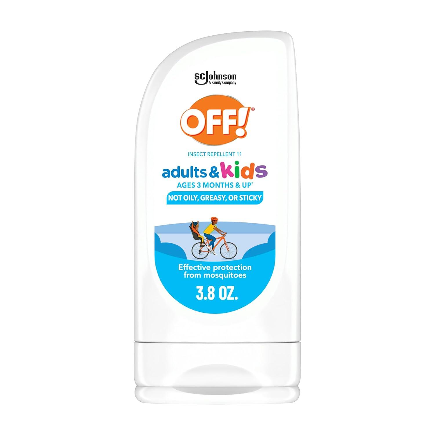 OFF! Adults and Kids Mosquito Repellent Picaridin Bug Lotion - 3.8oz