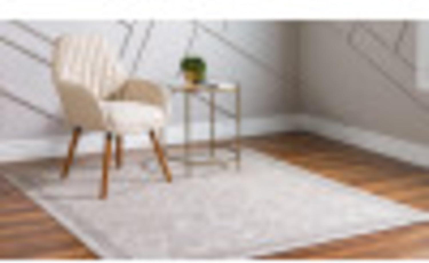 Unique Loom Portland Collection Area Rug - Albany (4' 1" Square Ivory/Beige)