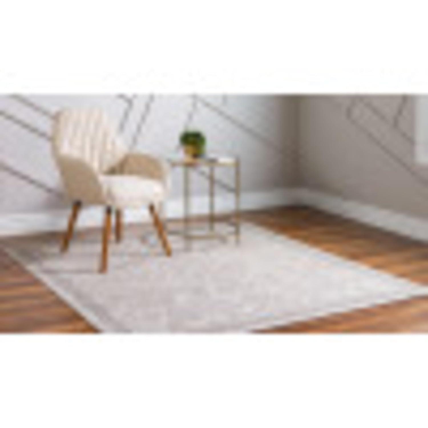 Unique Loom Portland Collection Area Rug - Albany (4' 1" Square Ivory/Beige)