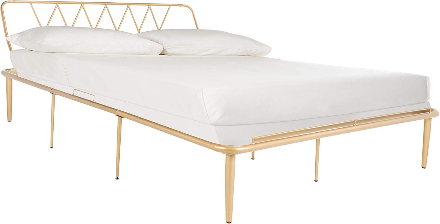 SAFAVIEH Gatsby Modern Glam Bed Frame, Queen, Gold