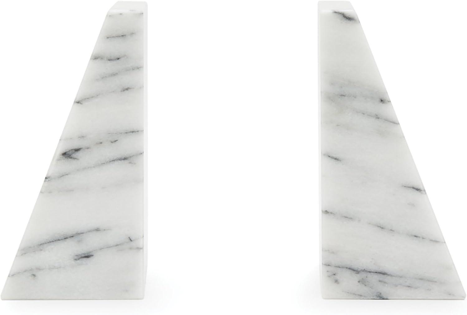 Triangular 100% Natural Polished Marble Bookends