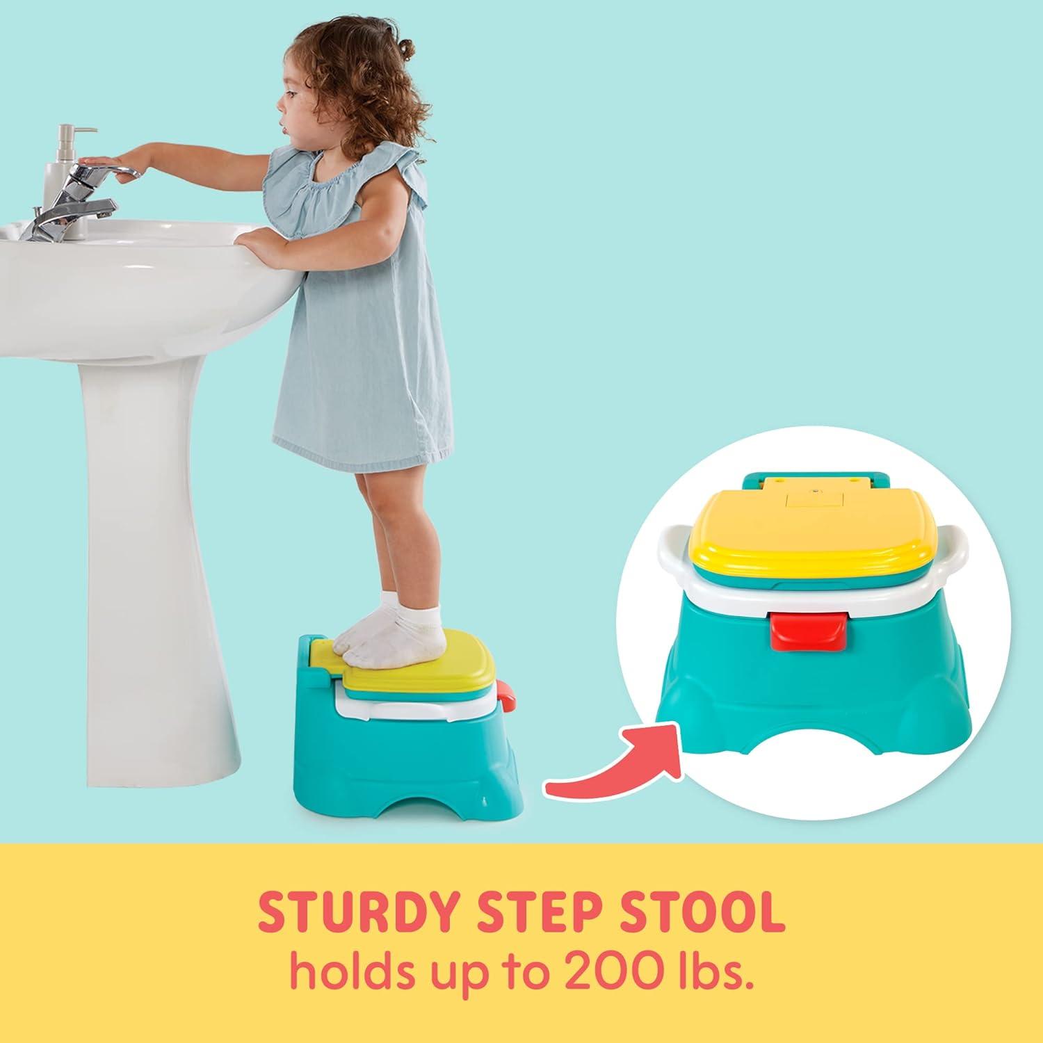 Sesame Street 3-in-1 Potty Chair, Step Stool and Toilet Training Seat - Elmo Hooray!
