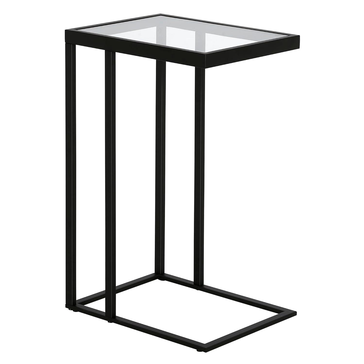 Evelyn&Zoe Alexis 16" Wide Rectangular Side Table, Blackened Bronze