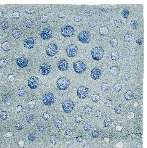 Safavieh Soho Iota 2 x 3 (ft) Tufted Wool Light Blue Rectangular Indoor Abstract Throw rug