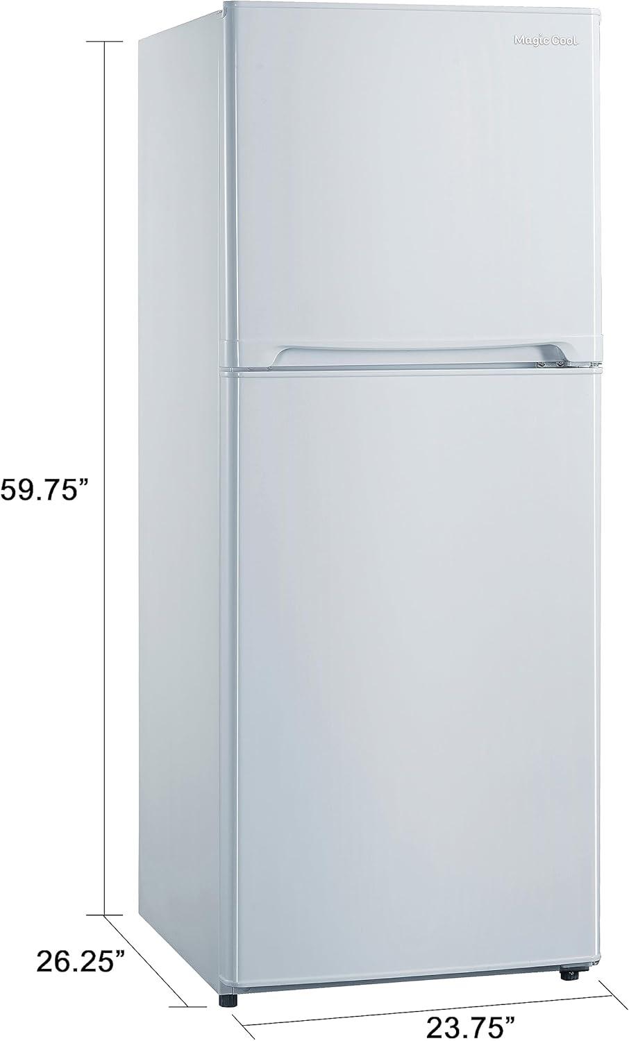 White Smart Energy Star Top Freezer Refrigerator