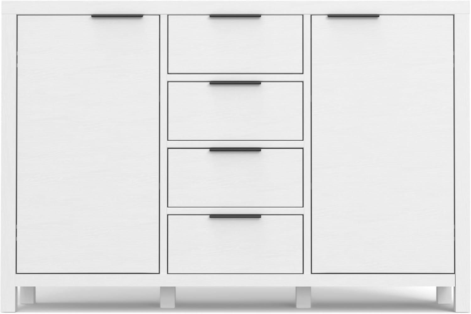 Simpli Home Hollander SOLID WOOD 54 inch Wide Contemporary Sideboard Buffet in White