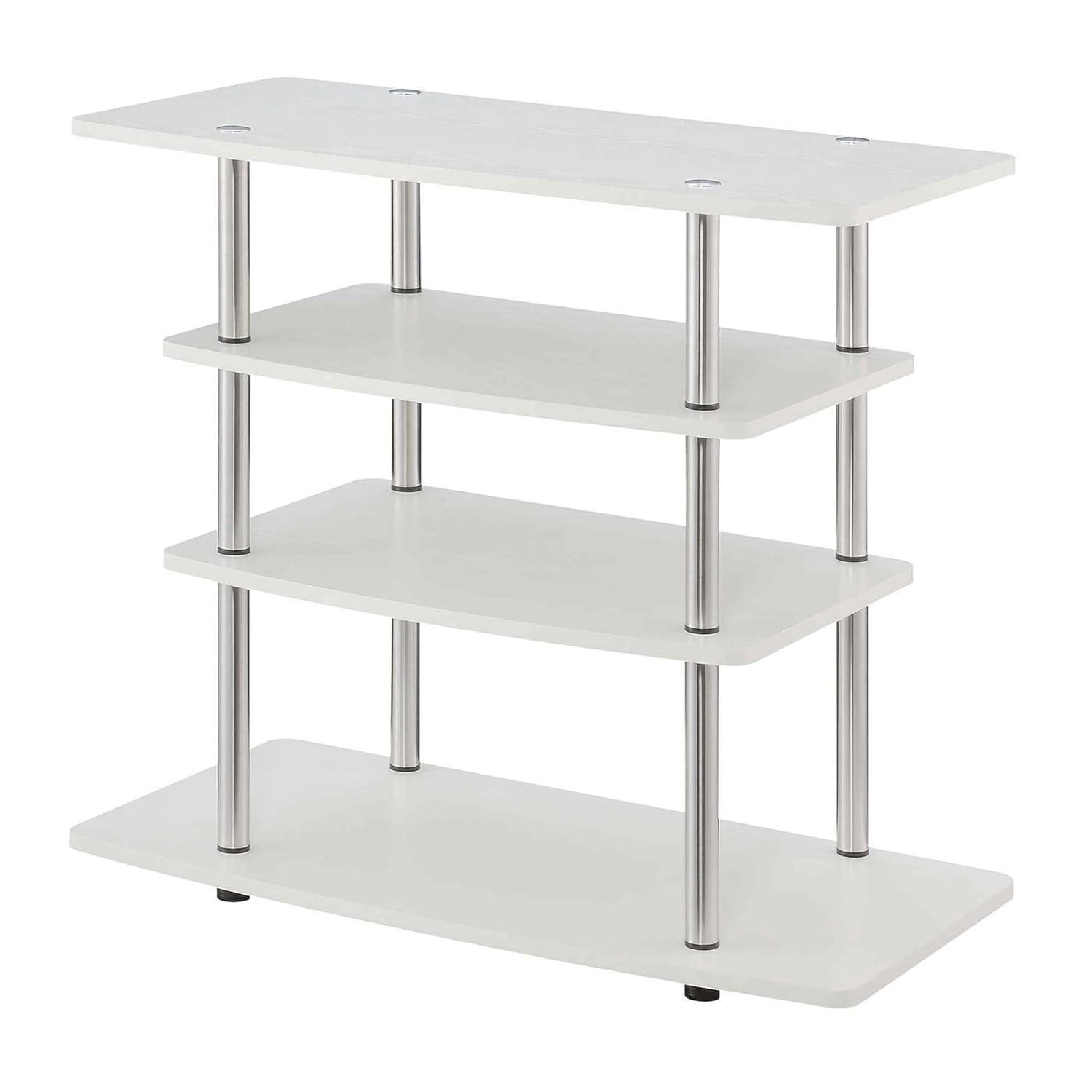 Convenience Concepts Designs2Go No Tools Highboy TV Stand, White
