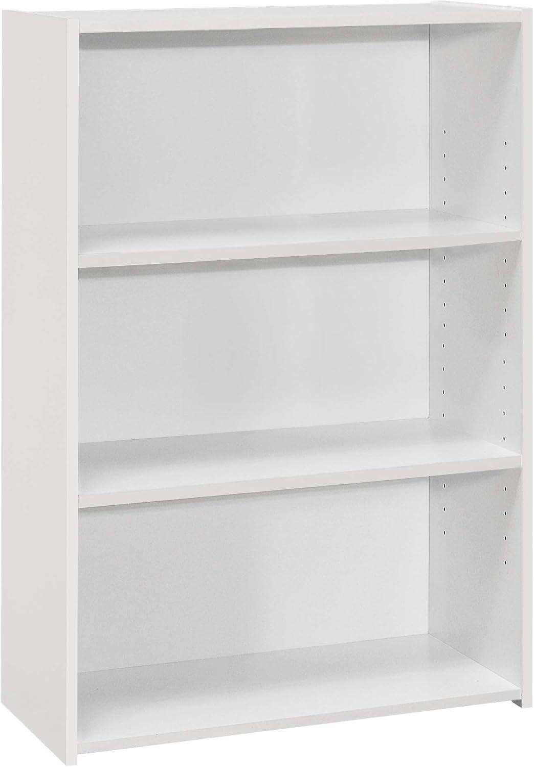 Bookshelf Bookcase 4 Tier 36"H Office Bedroom Laminate White