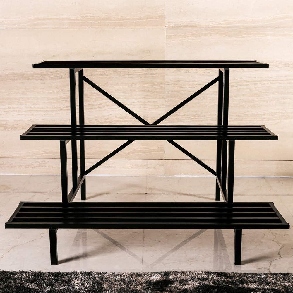 Zhongma Heavy Duty 3 Tier Plant Stand for Home, Garden, Plant Lovers,Metal Storage Rack Shelf/Freestanding Display Stand