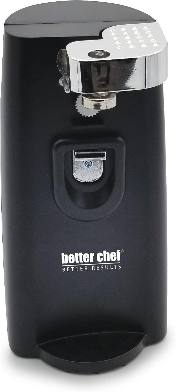 Better Chef Black 3-in-1 Electric Can Opener with Knife Sharpener