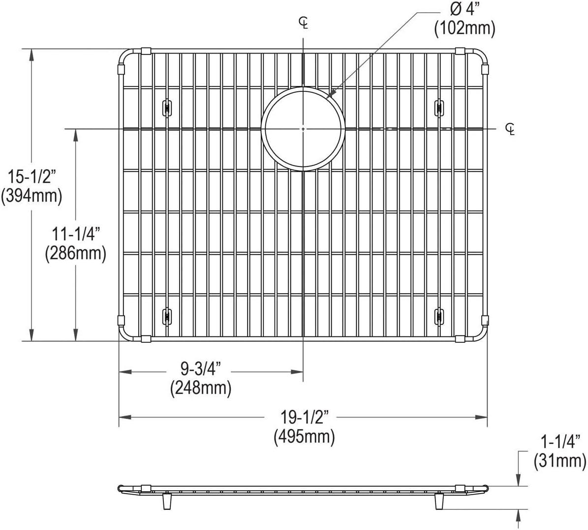 19-1/2" x 15-1/2" Sink Grid