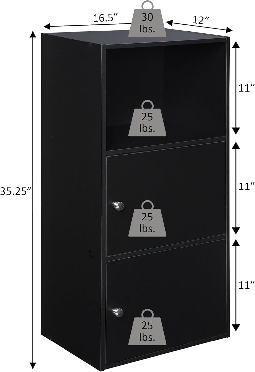 Convenience Concepts Xtra Storage 2 Door Cabinet with Shelf, Faux Birch