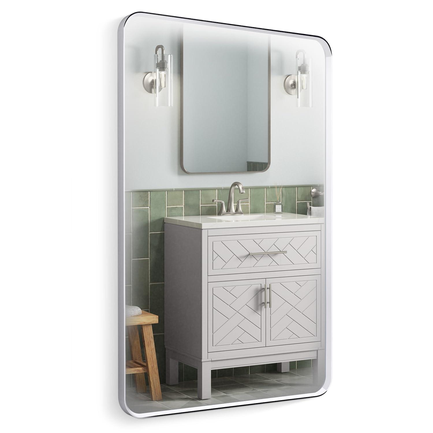 KOHLER Essential Rectangular Wall Mirror, Bathroom / Vanity Mirror with Frame
