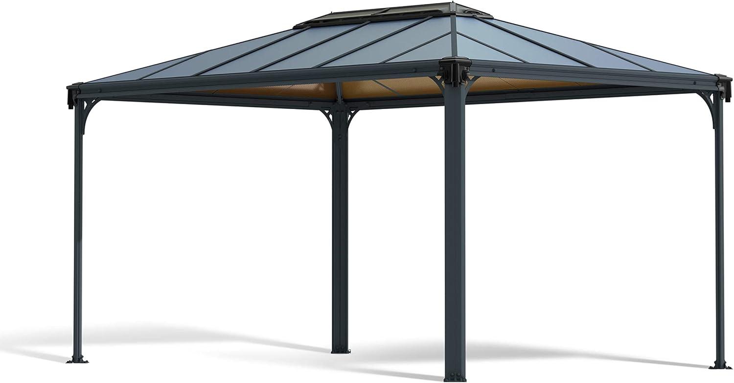 Palram - Canopia Martinique 4300 10' x 14' Polycarbonate/Aluminum Gazebo - Gray/Bronze