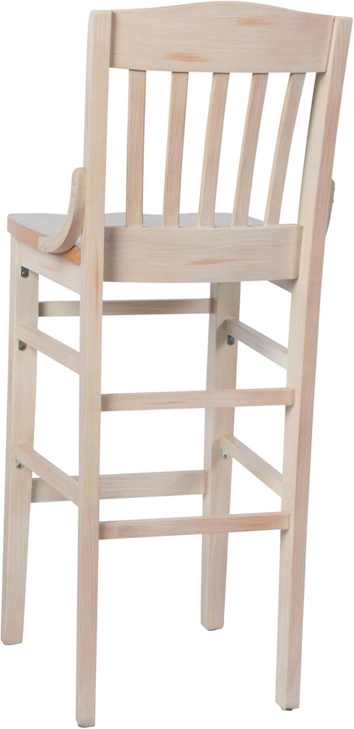 Flash Furniture HERCULES Series School House Back Walnut Wood Restaurant Barstool