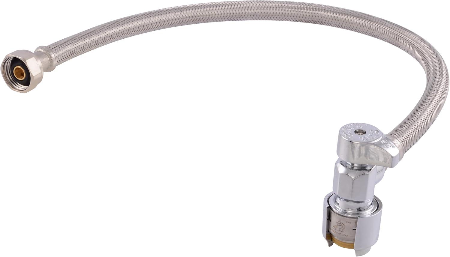 SharkBite Max UR24657 Faucet Connector Hose, Braided Stainless Steel, 1/2 x 1/2 x 20 In. - Quantity 1