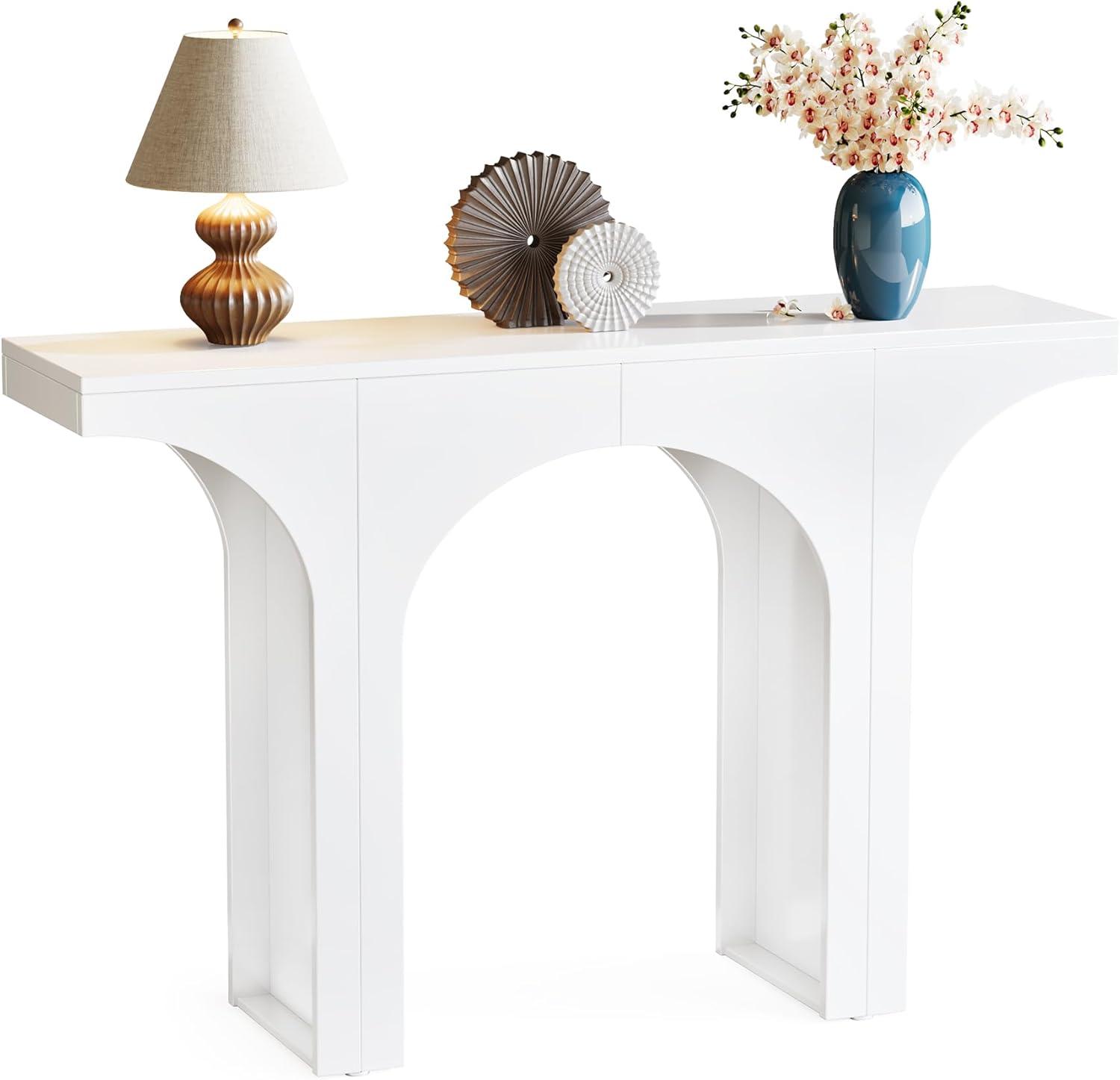 Tribesigns Modern 47 Inches Console Table Entryway Table with Arch Base