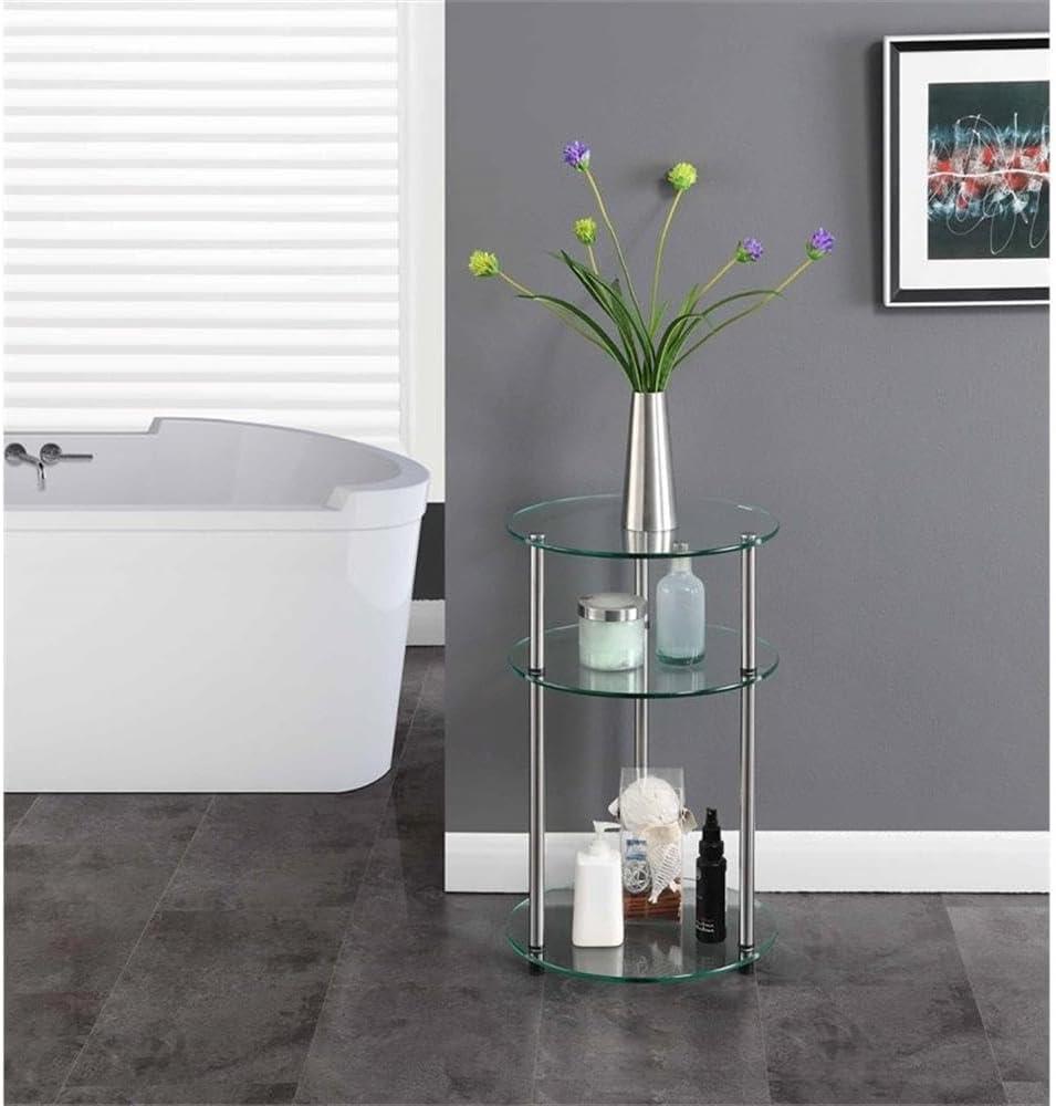Convenience Concepts Designs2Go No Tools 3 Tier Round Table, Multiple Finishes