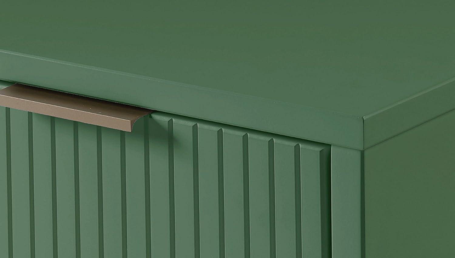 Granville Modern 2 Drawer Nightstand Sage Green - Manhattan Comfort: Soft Close, Full Extension Storage