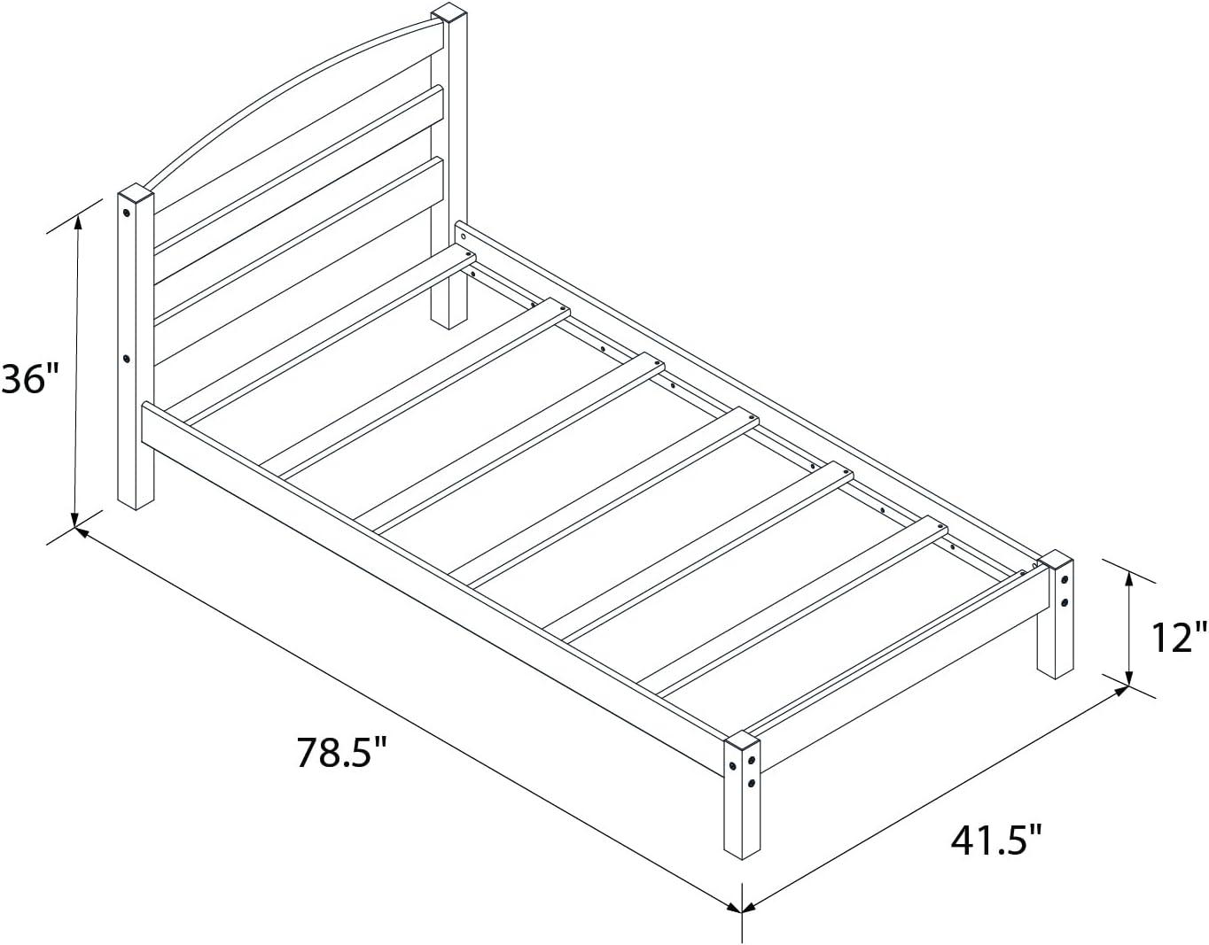 Espresso Pine Twin Platform Bed with Upholstered Headboard