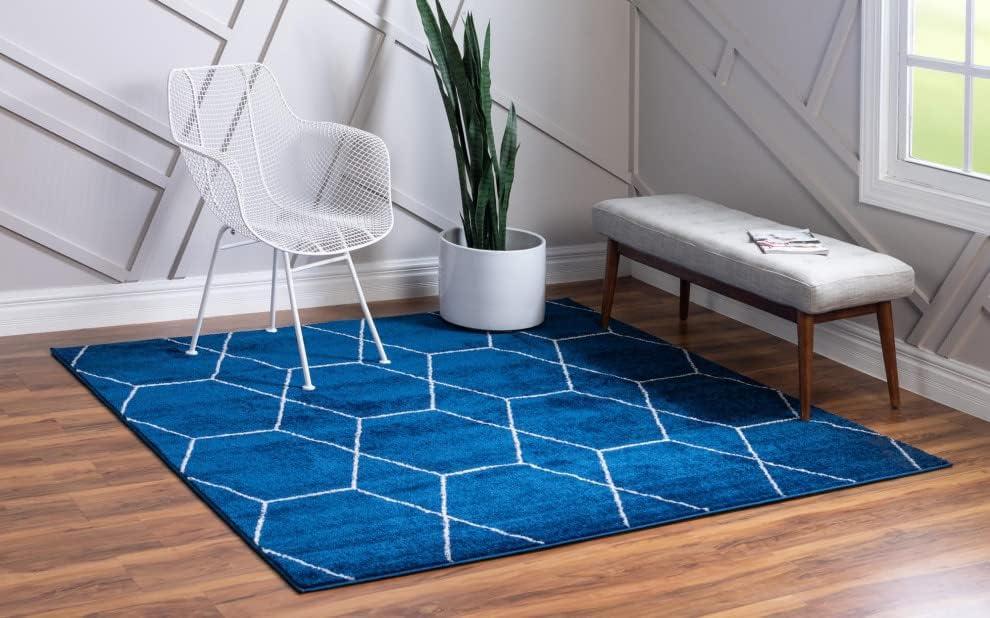 Unique Loom Trellis Frieze Geometric Trellis Indoor Woven Area Rug