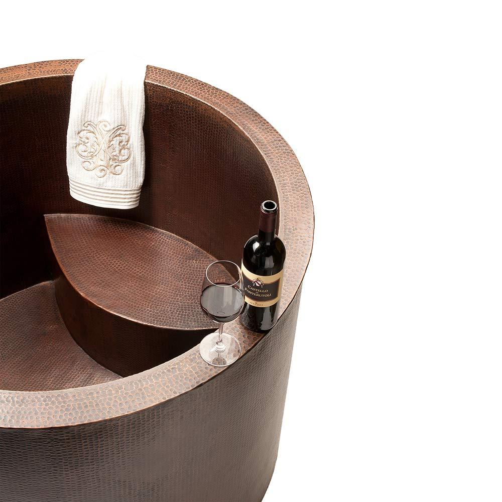 45" Hammered Copper Japanese Style Soaker Bathtub