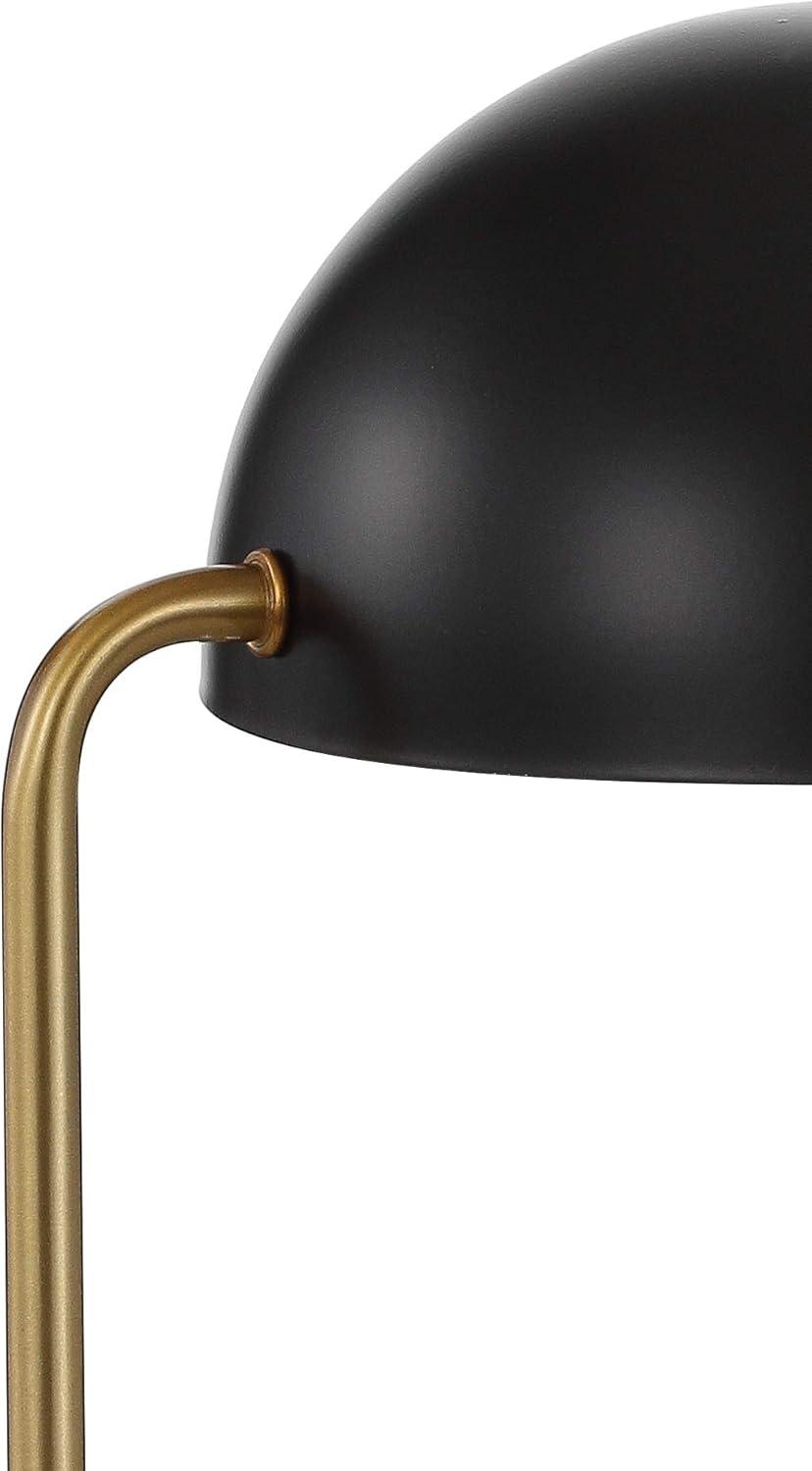 Porter 13.5" Black Dome Lamp with Marble Base