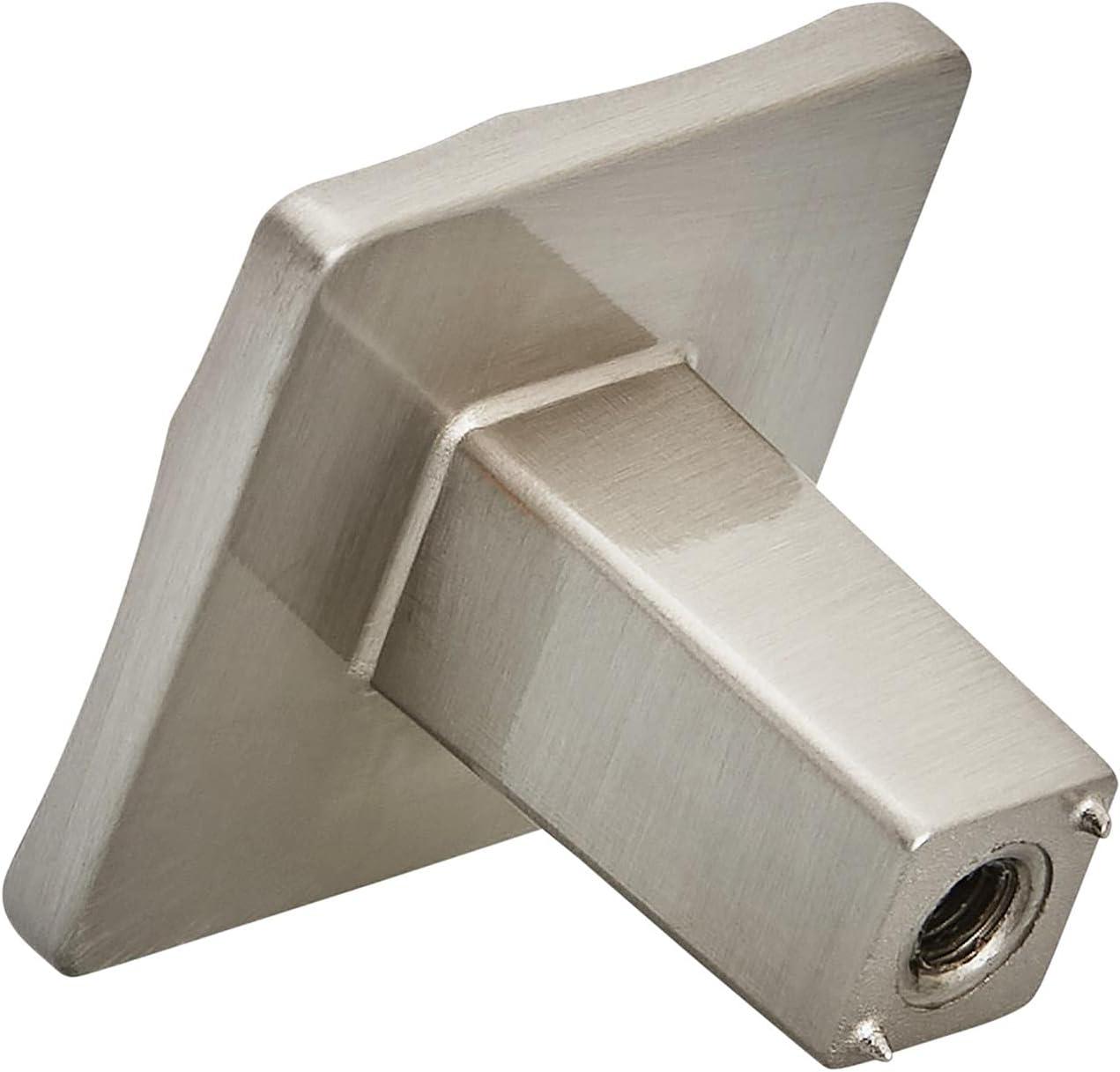 Kamari Brushed Nickel Square Cabinet Knob with Mounting Hardware