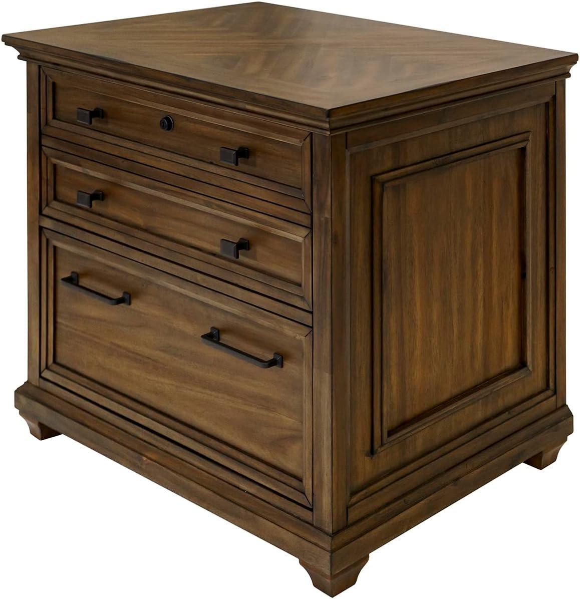 Porter Traditional Wood Lateral File Brown - Martin Furniture: 2-Drawer, No Assembly, 34"W x 22"D x 30"H