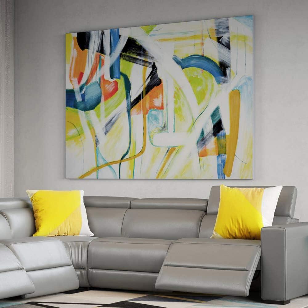 Iberian Graffiti Large Abstract Canvas Art in Multicolor