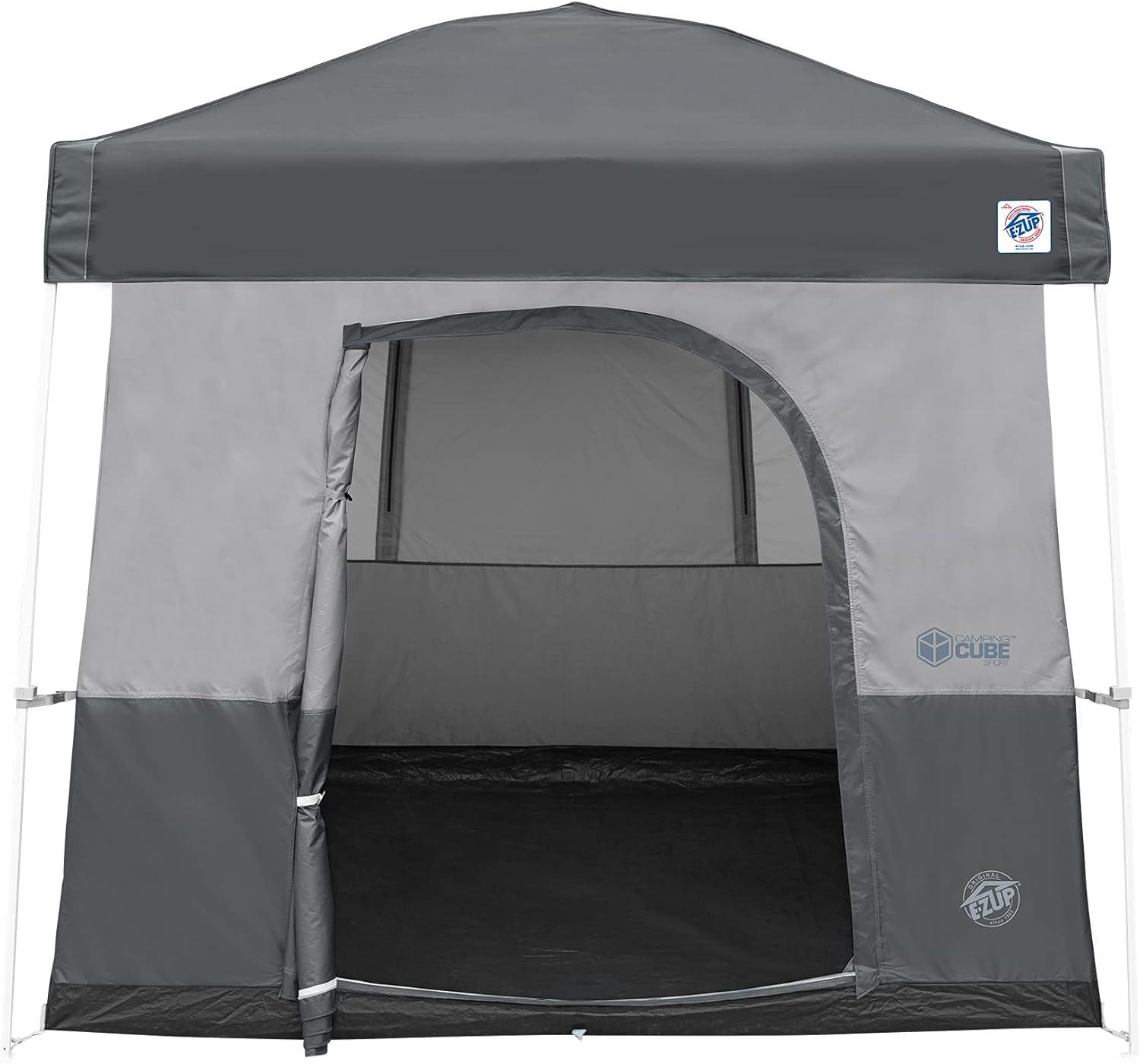 Gray and White 5-Person Pop Up Camping Tent with Aluminum Poles
