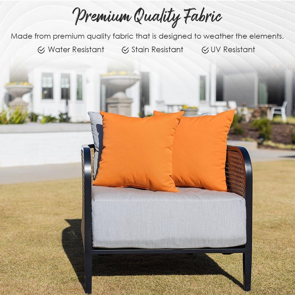 Colorful Floral 17" Square Outdoor Throw Pillow Set