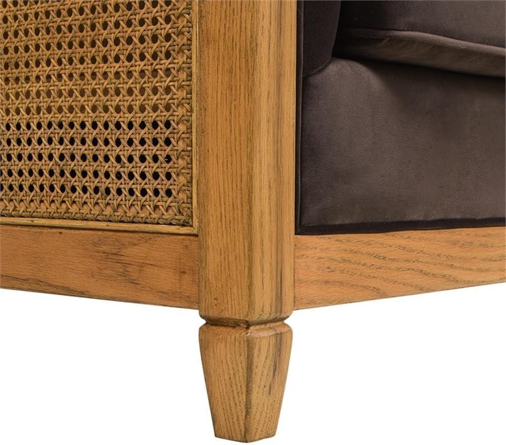 Jennifer Taylor Home Georgia Cane Rattan Tuxedo Seating Collection (Sofa)