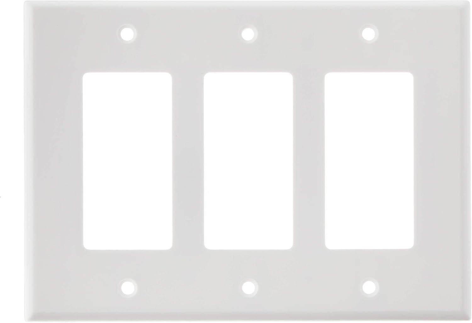 White Thermoset 3-Gang Mid-Size Wall Plate