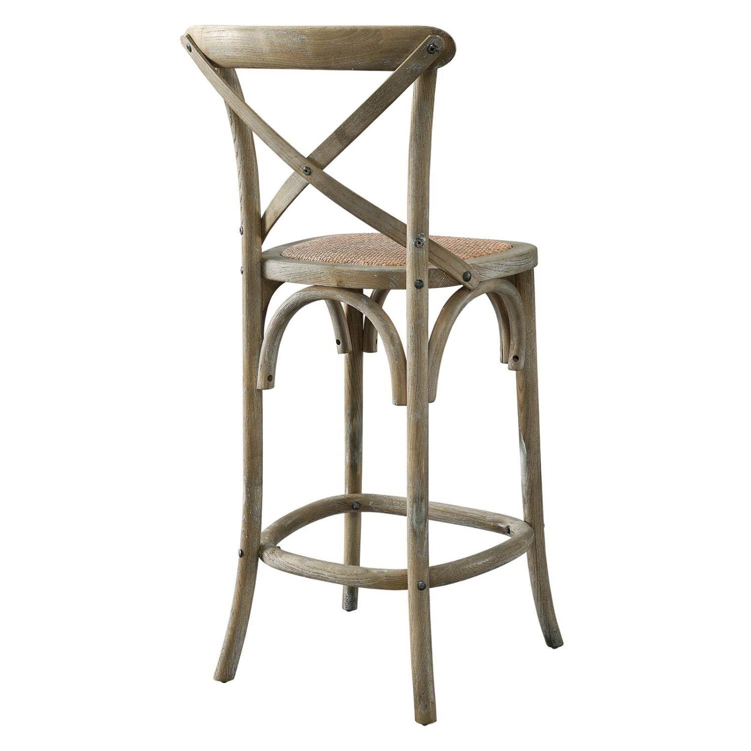 Modway Gear Counter Stool with Gray Finish EEI-5667-GRY